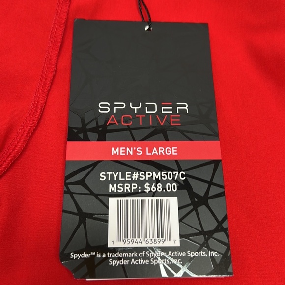SPYDER MEN'S ACTIVE WEAR, SWIMSUIT OR WORKOUT SHORTS. RED LARGE WITH 2 POCKETS - Picture 14 of 15